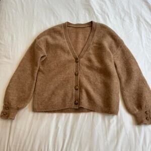 Sezane brown wool blended cardigan